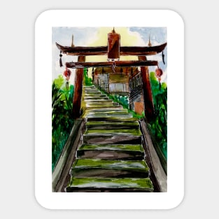 Wooden Gate and Stairs Sticker